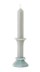 Vintage white wax candlestick design element