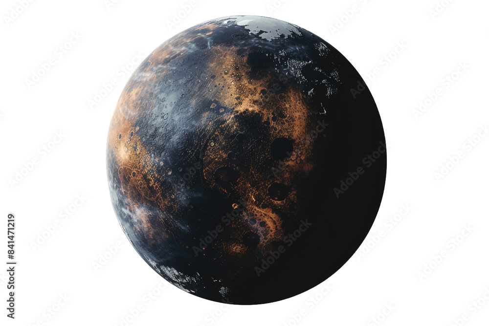 Poster planet in space isolated on transparent background
