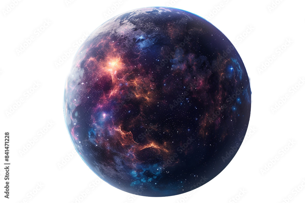 Poster planet in space isolated on transparent background
