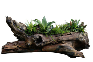 Plant in soil isolated on transparent background