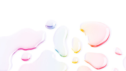 Colorful water drop png border, transparent background
