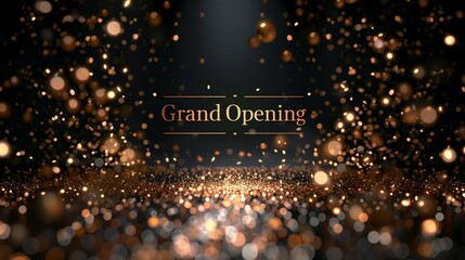 Grand Opening Celebration with White Space Background - Festive Event Concept