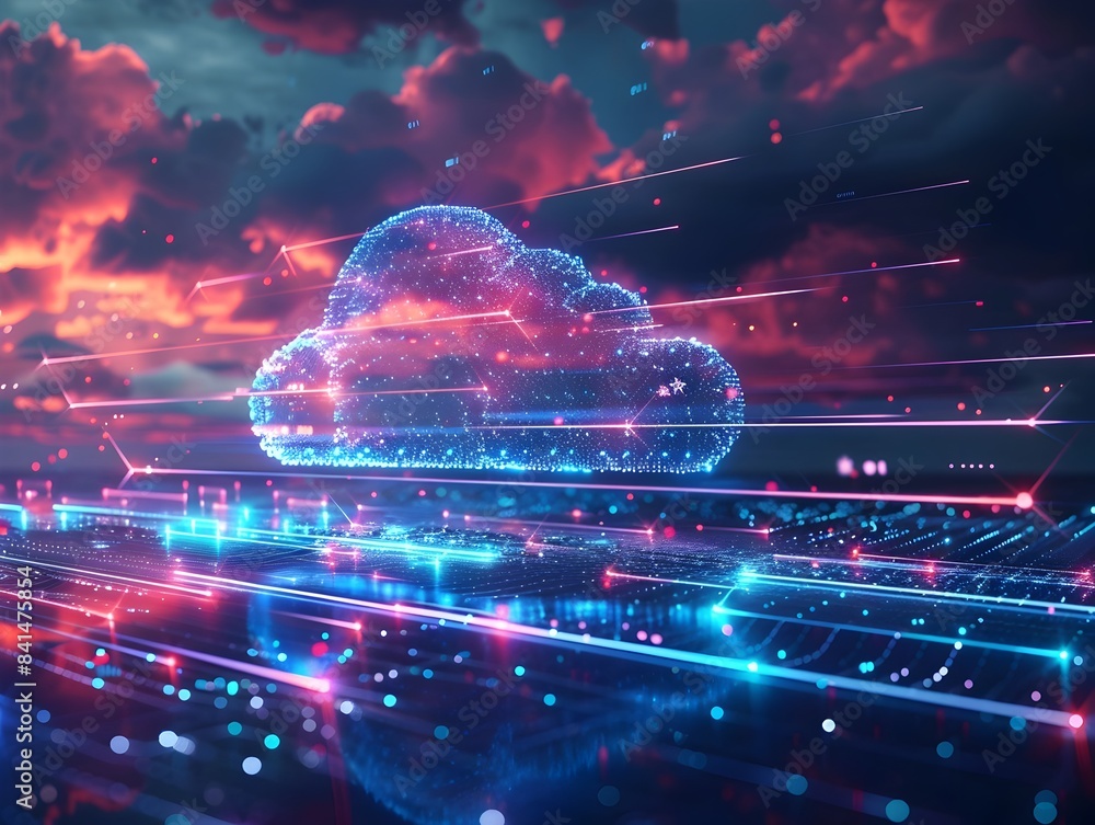Poster scalable cloud computing ecosystem with expanding data capacity and digital infrastructure