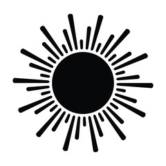 Sun icon, vector symbol illustration element