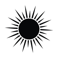 Sun icon, vector symbol illustration element