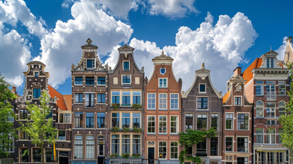 Fototapeta premium Charming houses on the Keizersgracht canal in Amsterdam, Netherlands