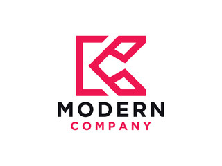 Letter K logo design template.