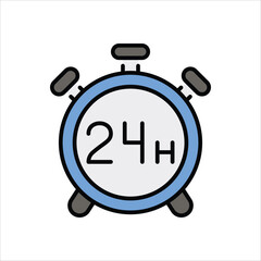 24 Hours vector icon