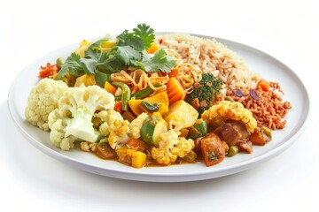 Tasty Balinese Vegetable Curry and Nasi Goreng with Fried Shallots