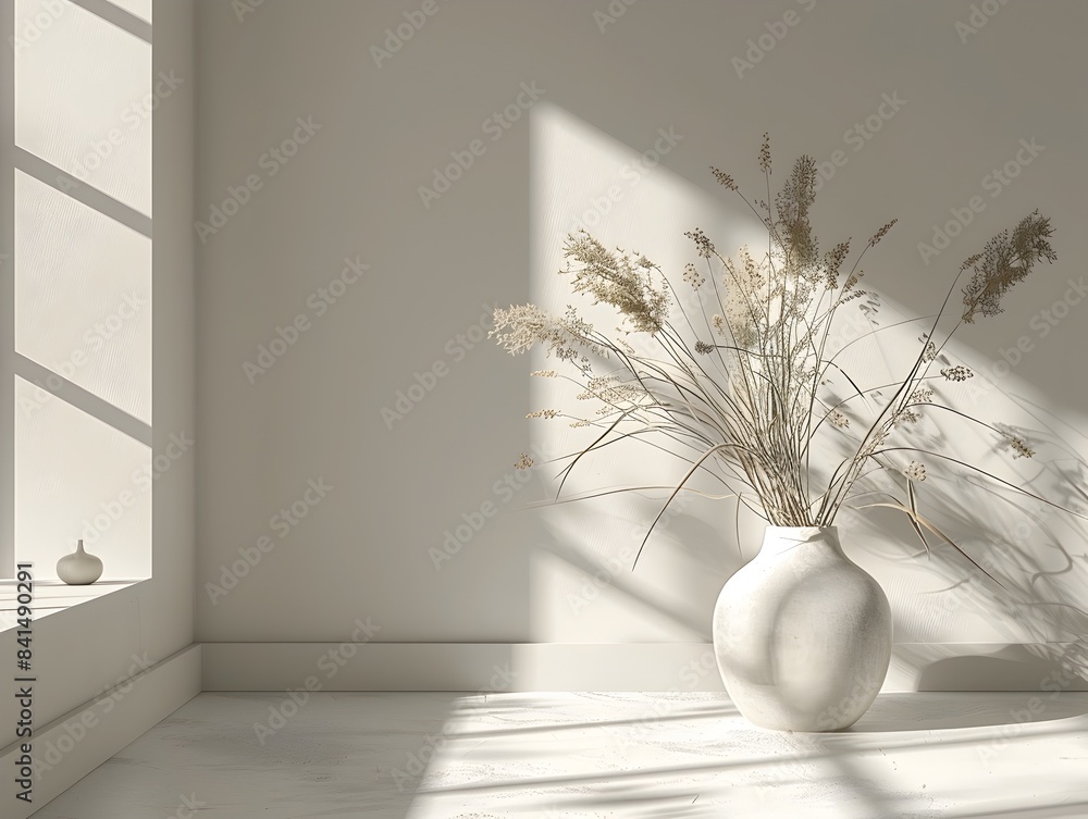 Aufkleber minimalist frame with clean lines and neutral tones capturing simplicity and elegance