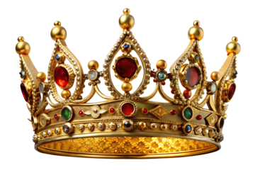  A crown isolated on white background PNG. AI GENERATED