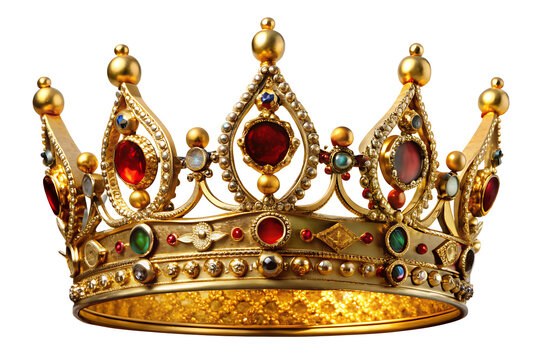  A crown isolated on white background PNG. AI GENERATED