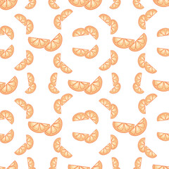 seamless pattern with slice of orange
