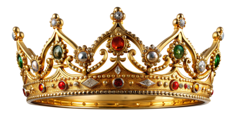  A crown isolated on white background PNG. AI GENERATED