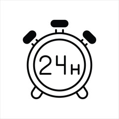 24 Hours vector icon