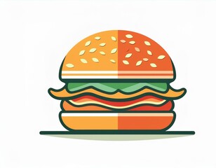 logo d'un hamburger pour restauration rapide en ia