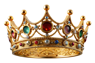  A crown isolated on white background PNG. AI GENERATED