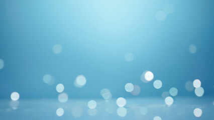 light blue gradient blurred white circles abstract background creating a bokeh effect. blurred lights soft dreamy. concept: background for a template for text and design 