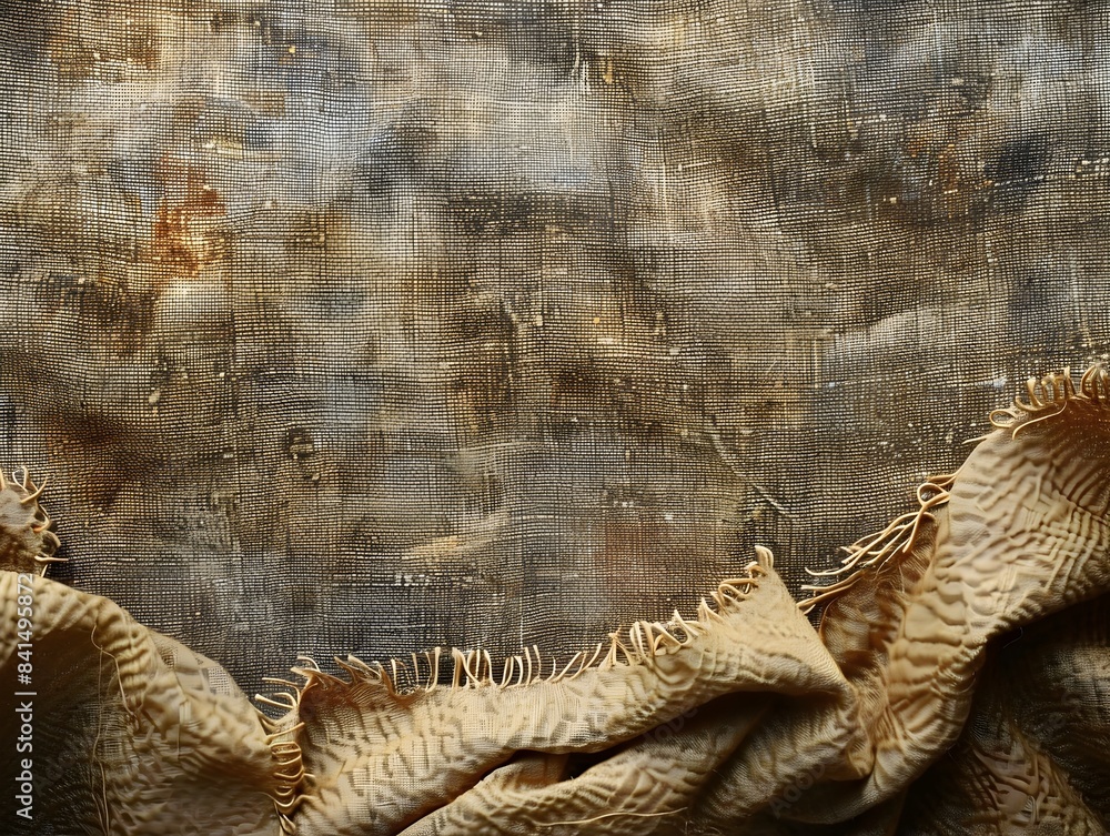 Poster Rustic Textile Canvas Backdrop for Product Presentation and Display