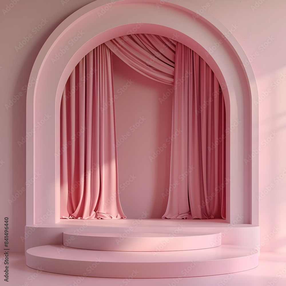 Poster soft pink backdrop with smooth finish for elegant product presentation and branding