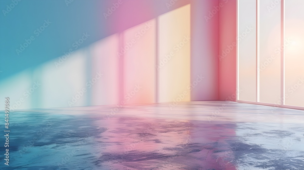 Poster pastel gradient backdrop for modern product presentation and display concept