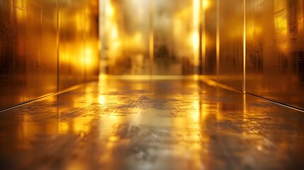Metallic Gold Backdrop with Reflective Surface for Glamorous Product Displays and Presentations