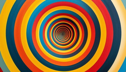 Psychedelic abstract background with swirling circles in a bright color spectrum