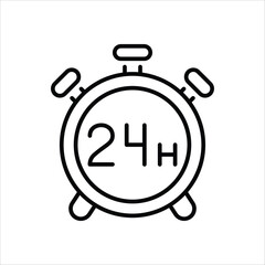 24 Hours vector icon