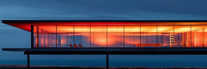 Bauhaus inspired modernist villa  minimalist design with clean lines and visual harmony