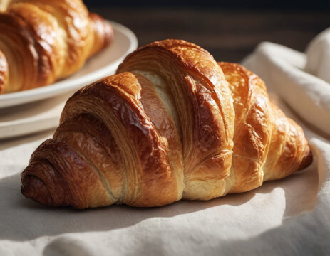 Un croissant dall&rsquo;aroma burroso e fragrante, perfetto per la colazione.
