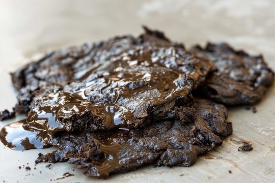 Rich and decadent chocolate cookies arranged on a rustic background, perfect for a sweet indulgence
