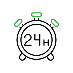 24 Hours vector icon