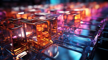 **Abstract glass texture, neon vibrant reflections, luminous render- Image #1 @BAN ME?
