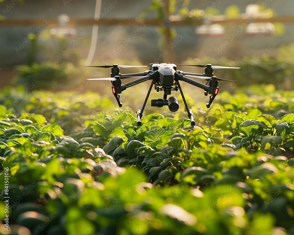 Poster automated drone monitoring for smart agriculture with irrigation systems