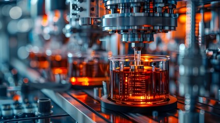 Sleek Futuristic Quantum Computer in High Tech Laboratory Technology Concept