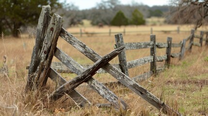 A fence leaning at an angle a result of the ground beneath it rising and falling.