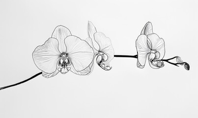 White orchids on white background © TheoTheWizard