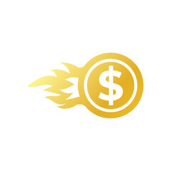 Money bag flat vector icon or logo with dollar logo, for business icon, and payment