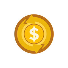 Money bag flat vector icon or logo with dollar logo, for business icon, and payment