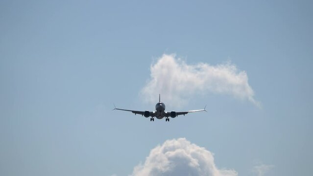 Uzbekistan, Tashkent - May 18, 2024. The Boeing 737- max 8 of Fly Dubai Airlines.