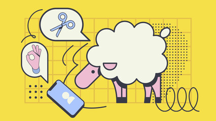 Sheep needs a haircut