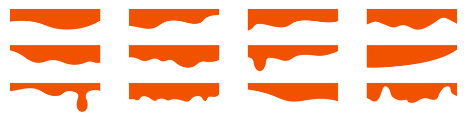 Collection of simple header, separation shape vector illustration