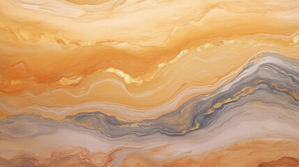 Abstract Colorful Swirl Background with Earth Tones and Gold Accents