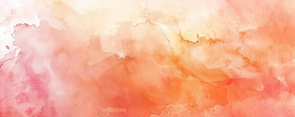 Obraz premium Abstract watercolor background in pink, orange, and yellow.