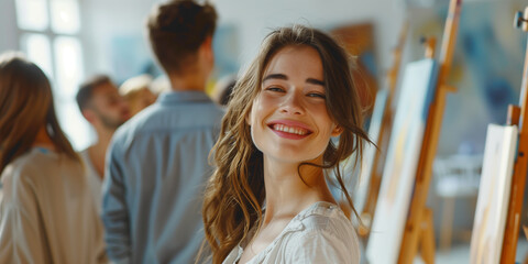 Participant in an art course