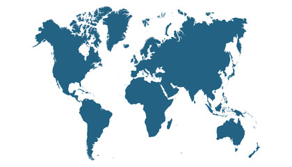 World map. Modern color vector map. Silhouette map.	