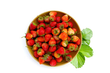 Fresh strawberry on white background