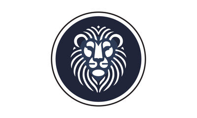 Modern minimalist vector outline Lion Logo