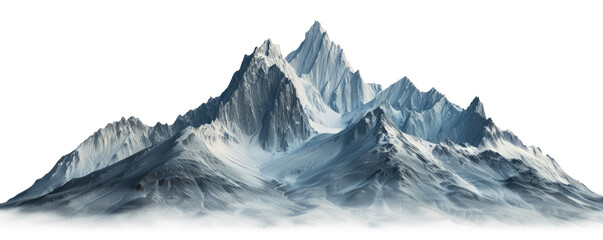 high mountains cut out, isolated on white or transparent png © David Kreuzberg