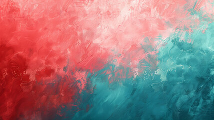 Fototapeta premium Teal and Coral Painting Texture